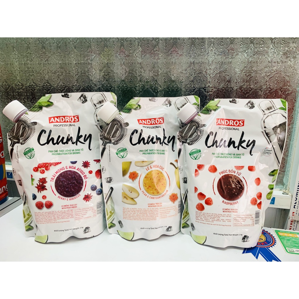 Mứt CHUNKY Lê, Hoa Cúc - Túi 1kg