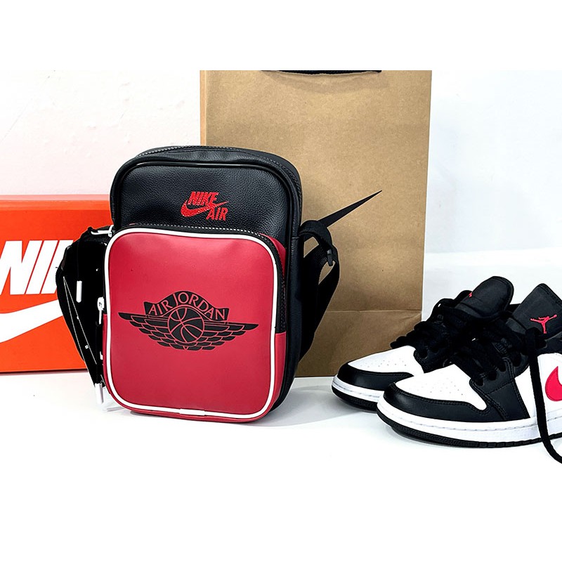 Túi Đeo Chéo Nike Jordan 2021 2 Màu | Túi Đeo Chéo Nam Nữ Chuẩn Store Full Tem, Tag Hãng Size 25x18x7,5cm