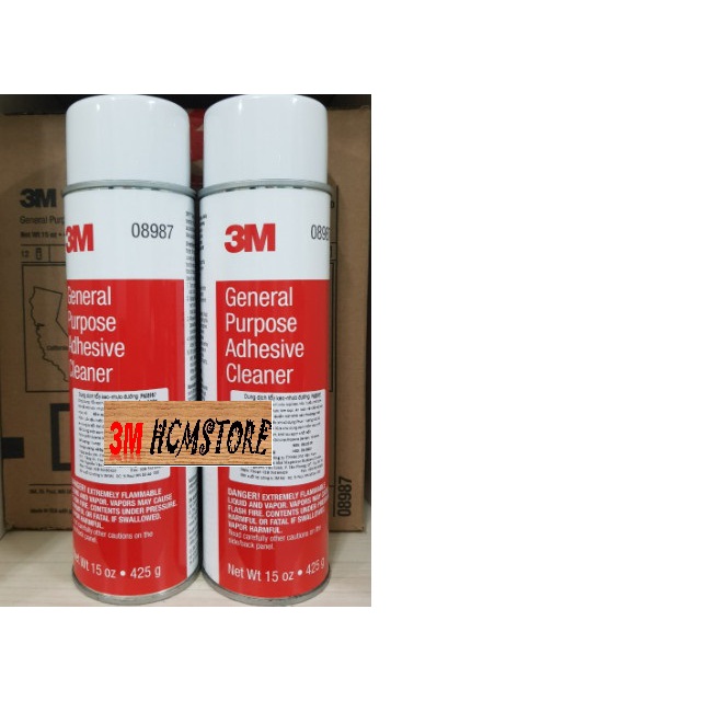 1 THÙNG (12 chai) 3M 08987 425g CHAI XỊT TẨY ĐA NĂNG - tẩy keo, nhựa đường, dầu mỡ với tốc độ sạch nhanh cho mọi bề mặt