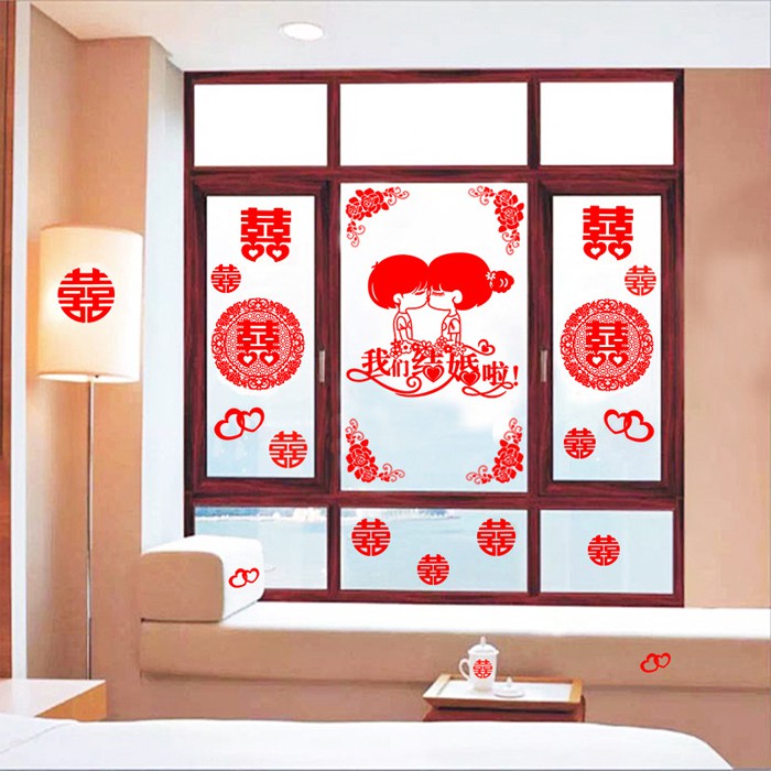 Set dán tường trang trí đám cưới