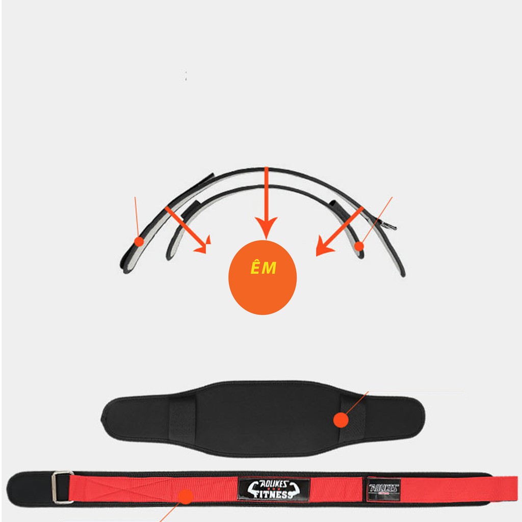 Đai lưng tập gym Aolikes Pro 2