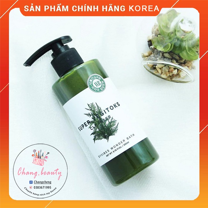Sữa Rửa Mặt Màu Xanh Super Vegitoks Cleanser
