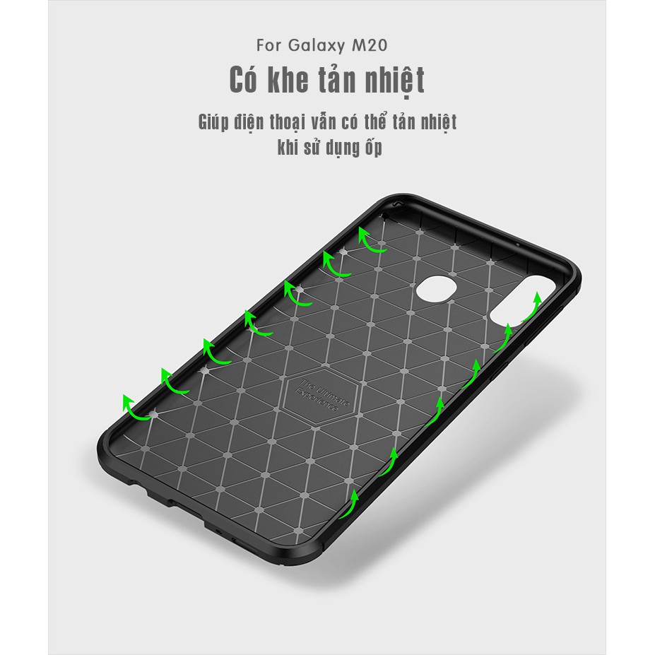 Màu đen - Ốp lưng Samsung M20 dẻo chống sốc cao cấp - PS Case phân phối