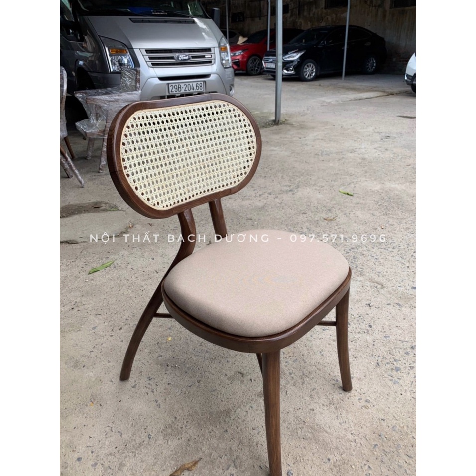 Ghế Cafe phối mây tự nhiên