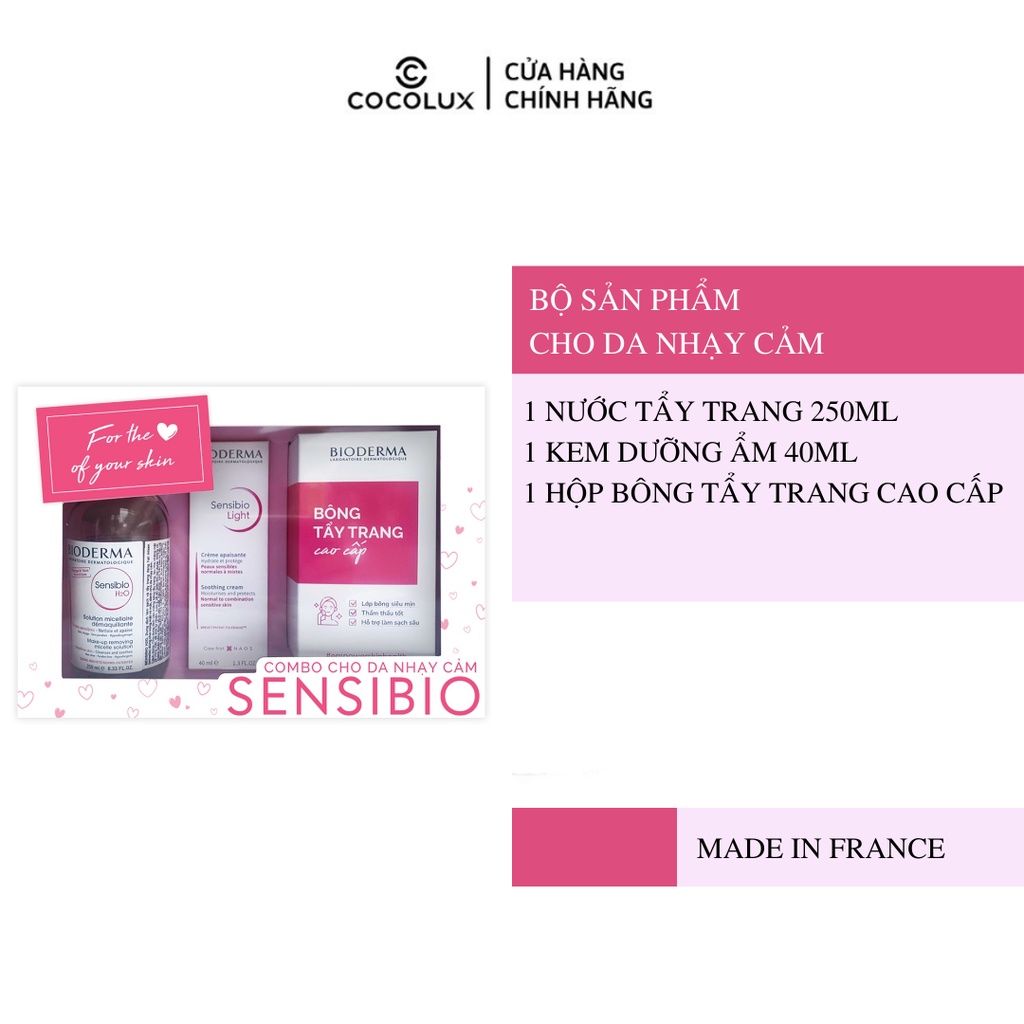 Bộ Sản Phẩm Combo Cho Da Nhạy Cảm Bioderma Sensibio