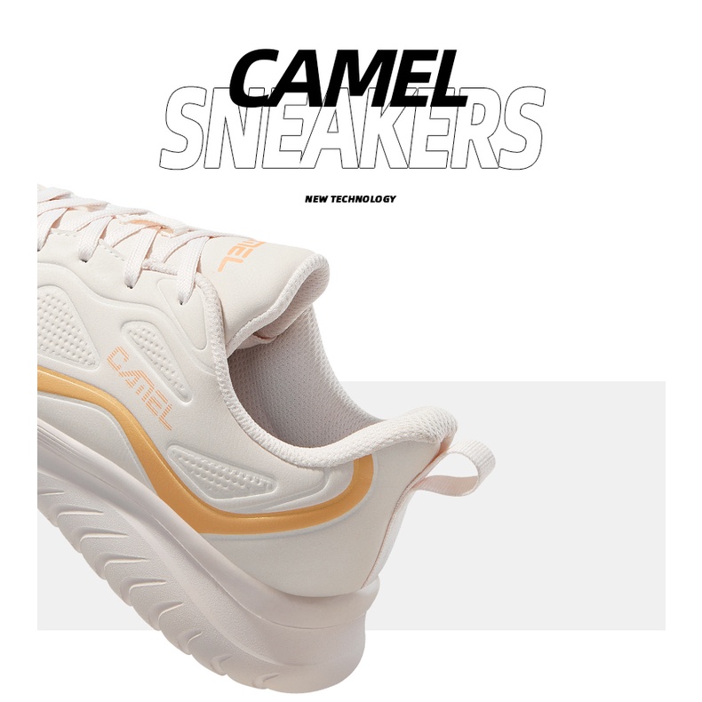 Giày thể thao CAMEL A133046139/A133046140 vải canvas phối lưới thoáng mát cá tính cho nữ
