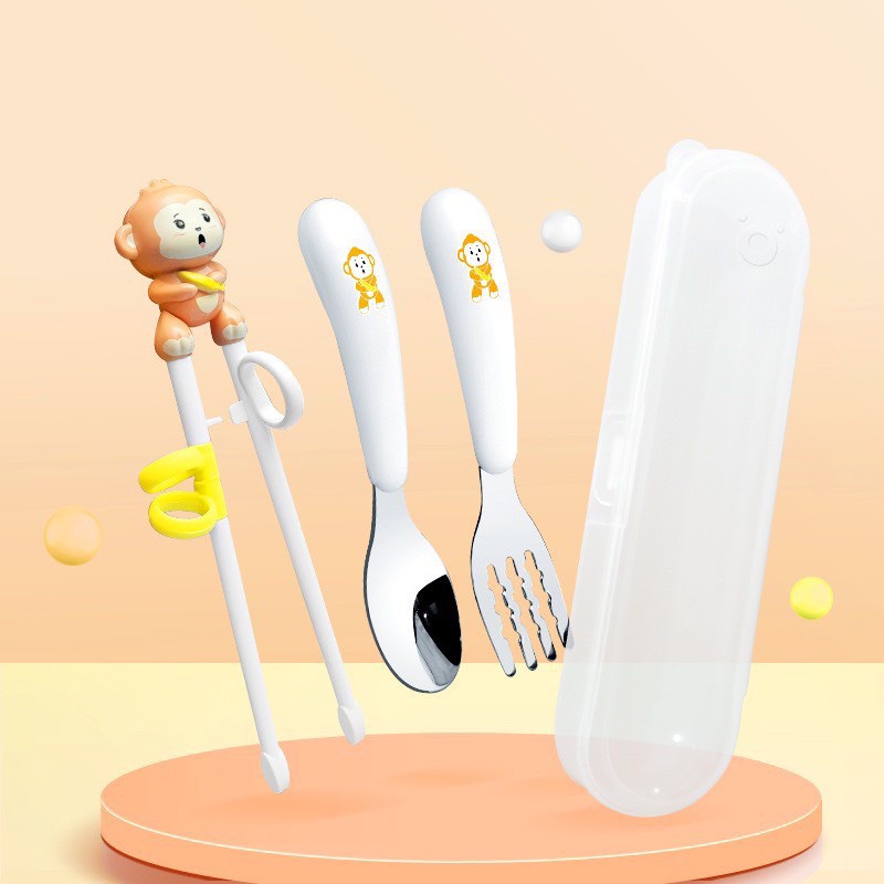 [RẺ VÔ ĐỊCH] Set dụng cụ tập ăn cho bé (thìa, dĩa, đũa)