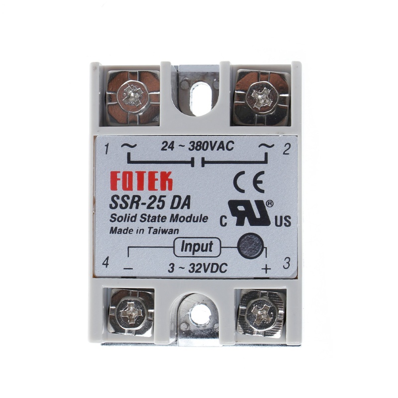 Mô Đun Rơ Le Trạng Thái Rắn SSR-25DA 25A 250V 3-32V DC Đầu Vào 24-380VAC Đầu Ra