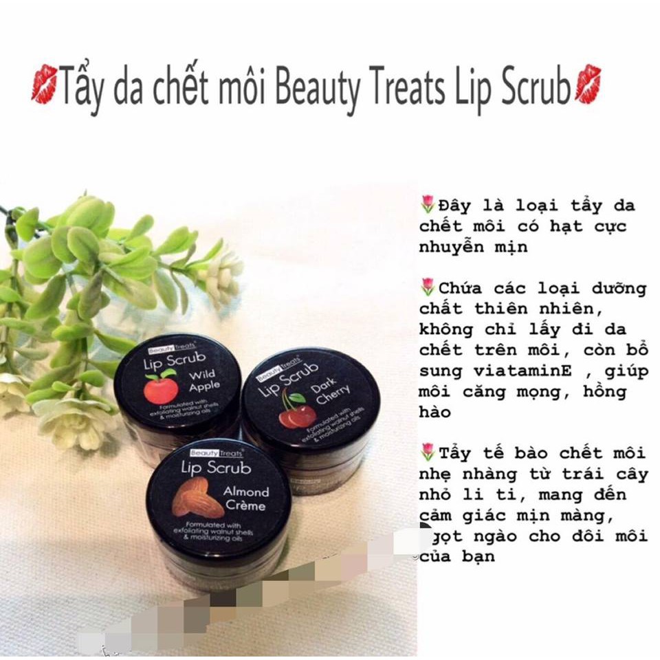 Tẩy da chết môi Beauty Treats Lip Scrub Chính Hãng