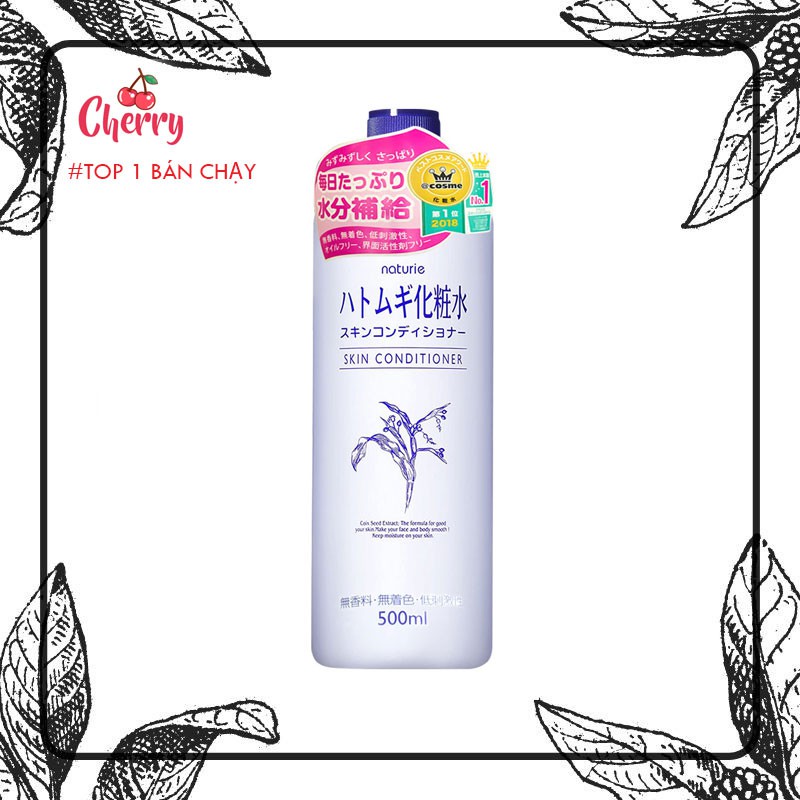 Nước Hoa Hồng Toner Naturie Hatomugi Skin Conditioner 500ml