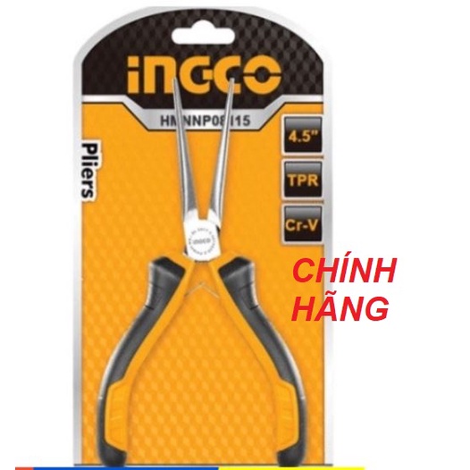 ĐỒ NGHỀ INGCO Kềm gắp mũi kim mini 4.5&quot;/115mm HMNNP08115 (Cam kết Chính Hãng 100%)