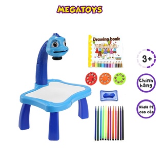 Đồ Chơi Giáo Dục - Bàn Tập Vẽ, Tô Màu Theo Hình Chiếu (Bé Trai) - 24 Hình Kèm 12 Bút Màu Nước - YM6886