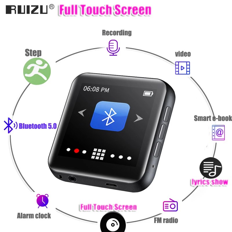 [HÀNG CHÍNH HÃNG] MÁY NGHE NHẠC, XEM PHIM BLUETOOTH RUIZU M4 BỘ NHỚ TRONG 16GB