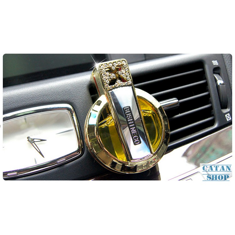 Nước hoa thơm mát cao cấp gắn cài lỗ thông gió khử mùi xe hơi, ôtô chống say xe hình tròn sang trọng_ XTTR | BigBuy360 - bigbuy360.vn