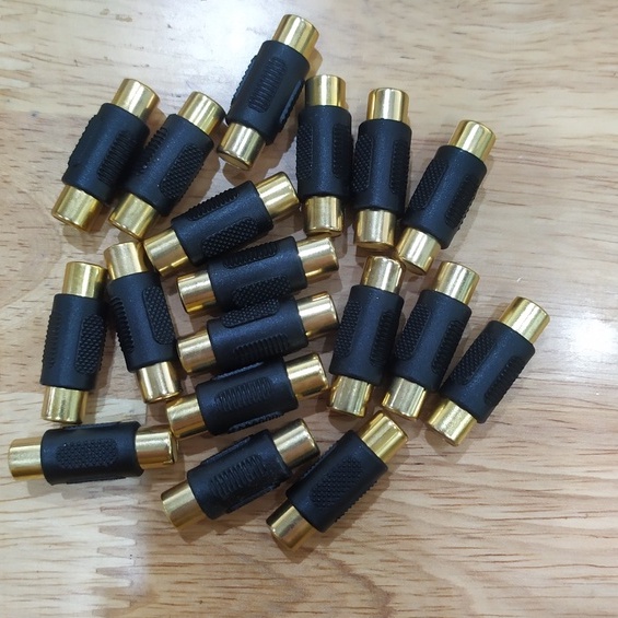 Jack Nối 2 Đầu RCA Hoa Sen Cái Mạ Đồng - AUDI190