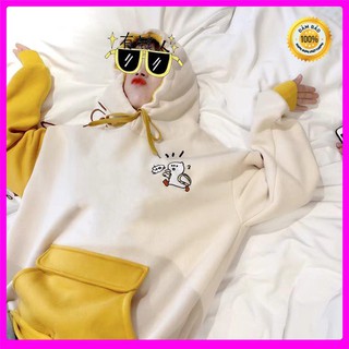 [Ảnh Thật] Áo khoác Nữ Hoodie In Vịt Nắp Túi Free Size 65kg AK84 [ ÁO KHOÁC NỮ _ ÁO KHOÁC NAM ]