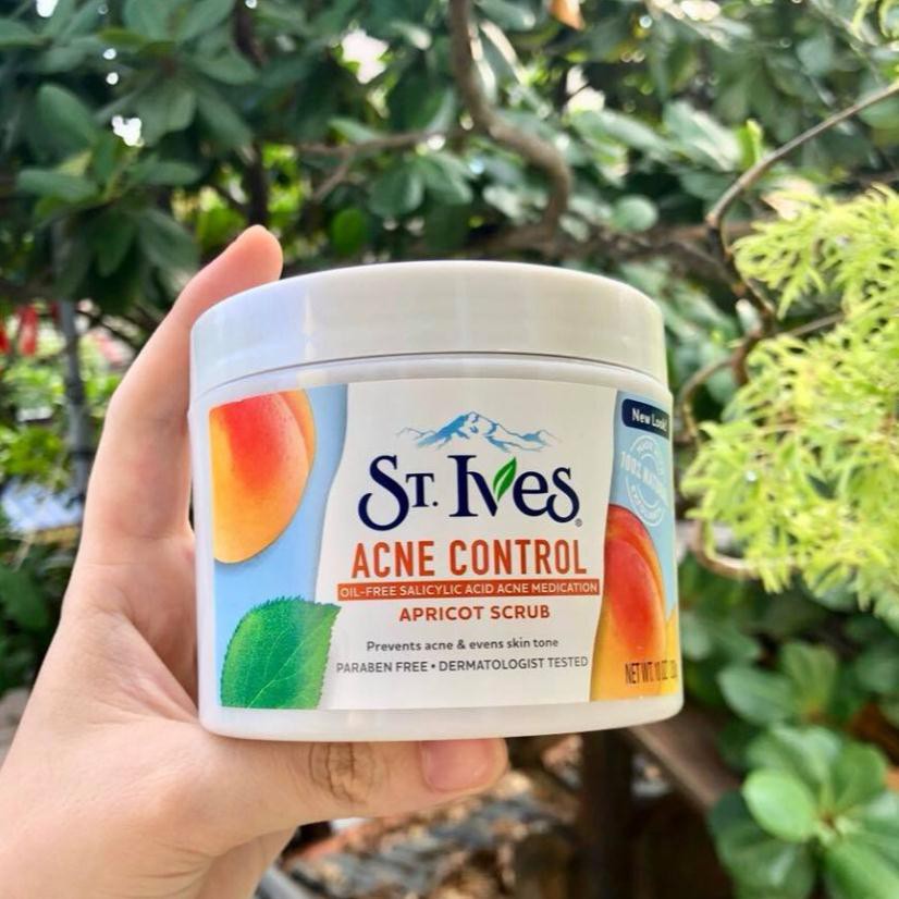 [ Mẫu mới] Tẩy Tế Bào Chết mặt và body ST.IVES Acne Control Apricot Scrub