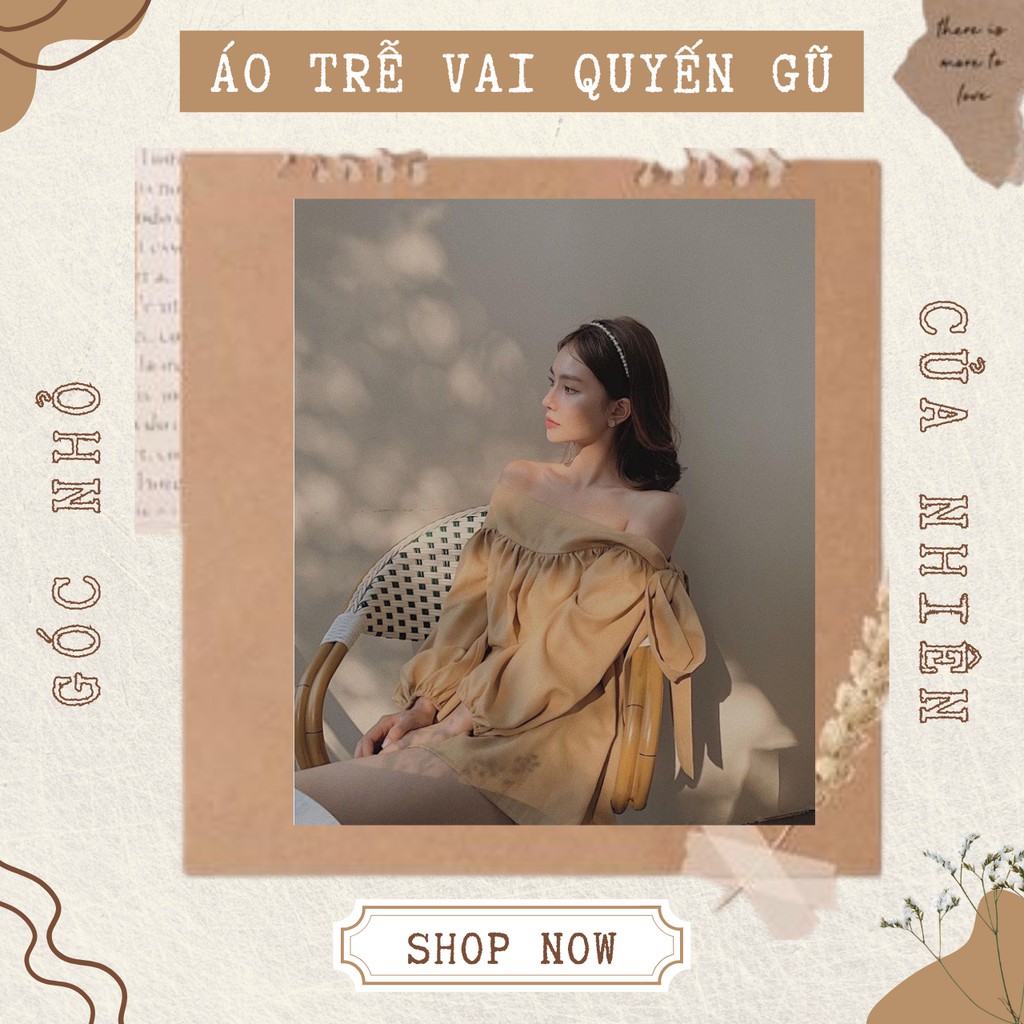 Áo Trễ Vai Nữ Tay Dài Đen/Be/Trắng Khoe Xương Quai Xanh Quyến Gũ [ẢNH THẬT+VIDEO]