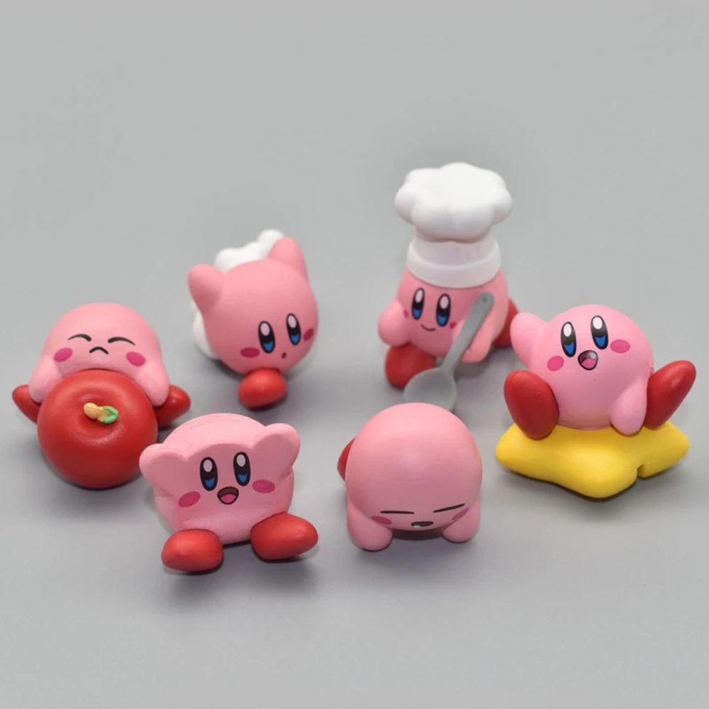 Mô hình búp bê Kirby mini hoạt hình đáng yêu kèm muỗng