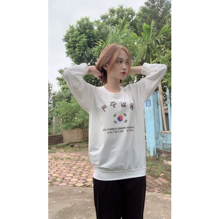 Áo thun dài tay Crew form thụng về hàng form 58kg