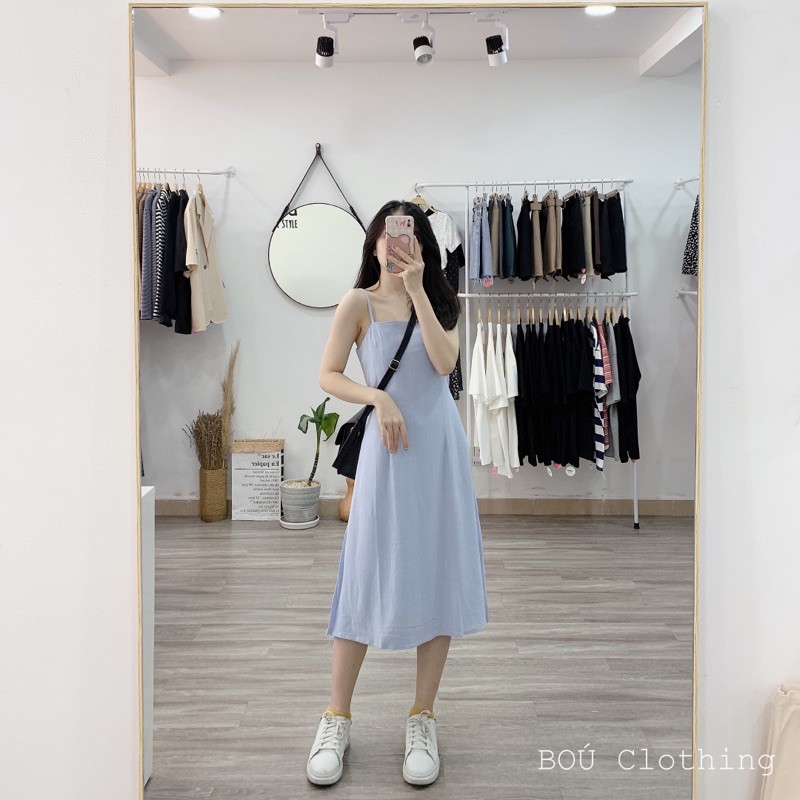 [Mã FATHANG5 giảm 10K đơn 50K] Đầm line 2 dây có dây cột eo nữ | BigBuy360 - bigbuy360.vn