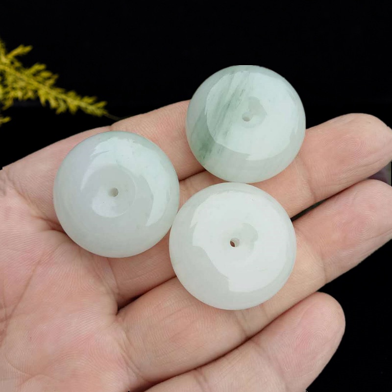 Mặt dây chuyền đá ngọc bích thạch anh màu xanh lá thời trang mới cho nam và nữ