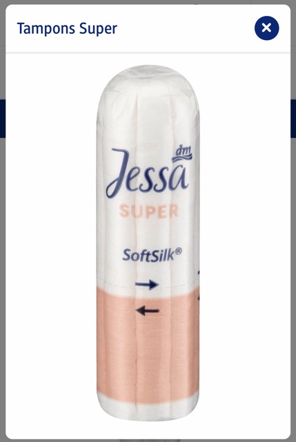 Tampon - Băng vệ sinh dạng nút tampons Jessa supper 4 giọt 16 chiếc - Dm Đức