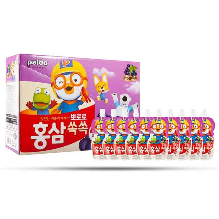 Hồng Sâm Hàn Quốc Cho Bé Pororo Thơm Ngon Tăng Cường Hệ Miễn Dịch Bổ Sung Vitamin