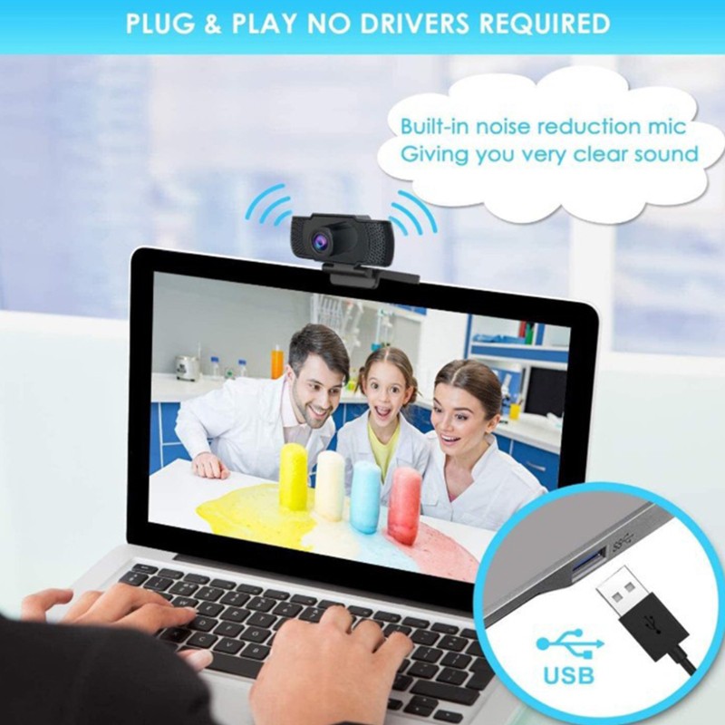 Camera Alli 1080P H D cổng cắm USB cho PC /Call/chơi Games trên máy tính xách tay/máy tính để bàn/ Mac Skype