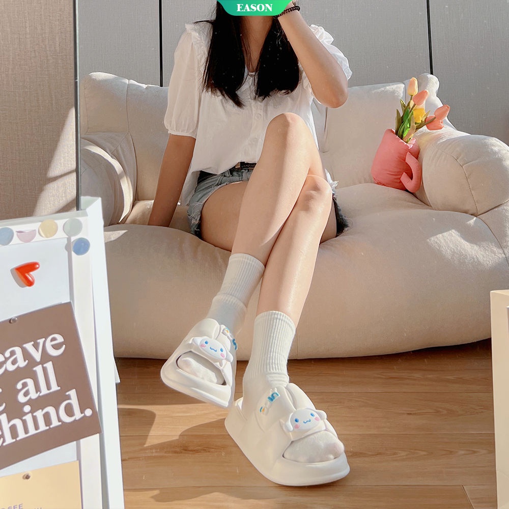 Dép Đi Trong Nhà Đế Dày Chống Trượt Họa Tiết Sanrio Cinnamoroll Thời Trang Mùa Hè 2022