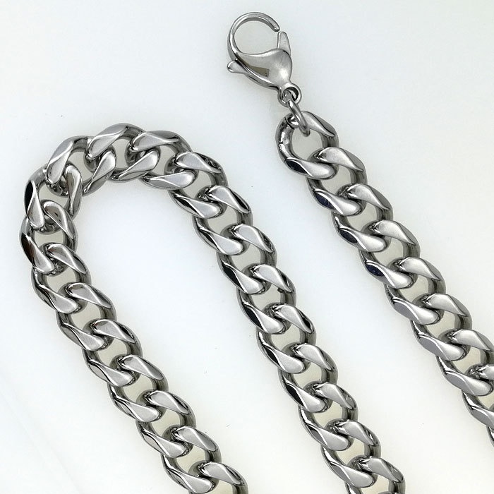 Dây chuyền nam kiểu lặc đơn to 13ly vát cạnh 6 góc sang đẹp, không đen, thể hiện đẳng cấp phái mạnh