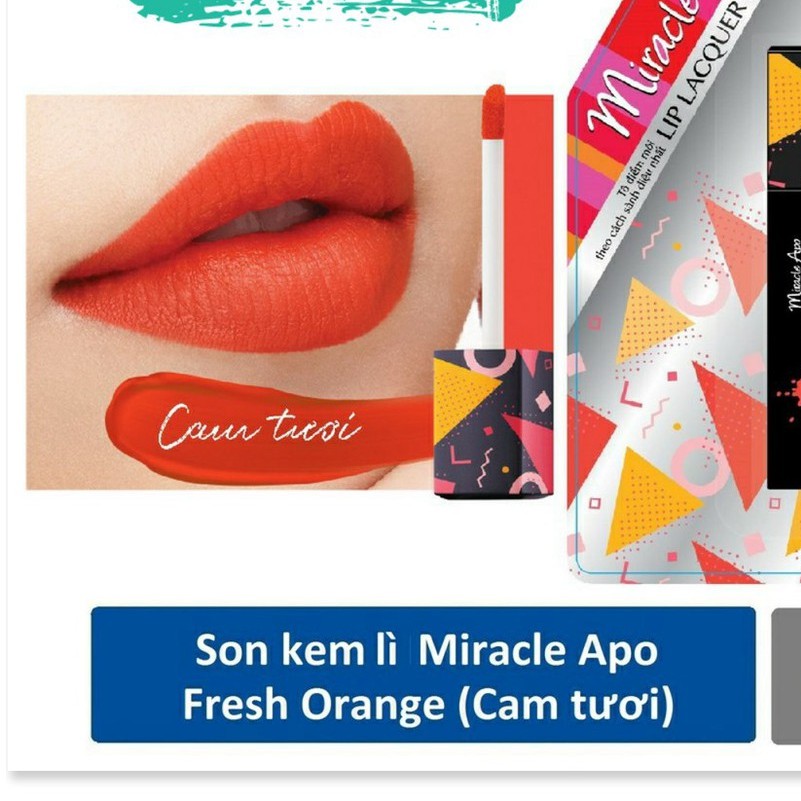 Son kem lì Miracle Apo Lip Lacquer Matte 3ml (Bao bì mới)