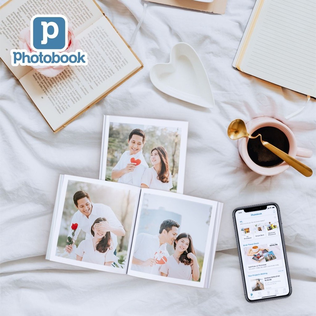 [Toàn Quốc][E-voucher] In sách ảnh theo yêu cầu bìa cứng 20 trang 6” x 6” (15 x 15cm) - Thiết kế trên app Photobook