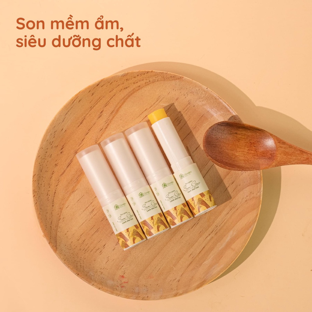 Son Dưỡng Môi Gạo Cỏ Mềm Chống Thâm Môi Dưỡng Không Màu An Toàn Cho Cả Trẻ Sơ Sinh 3,6g