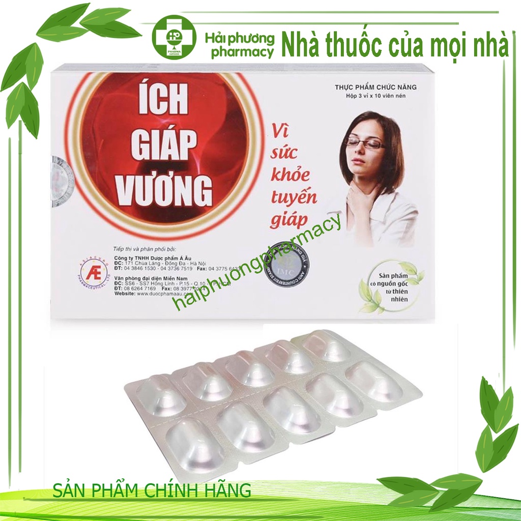 Ích Giáp Vương 30 viên - tăng cường sức khỏe tuyến Giáp khỏe mạnh