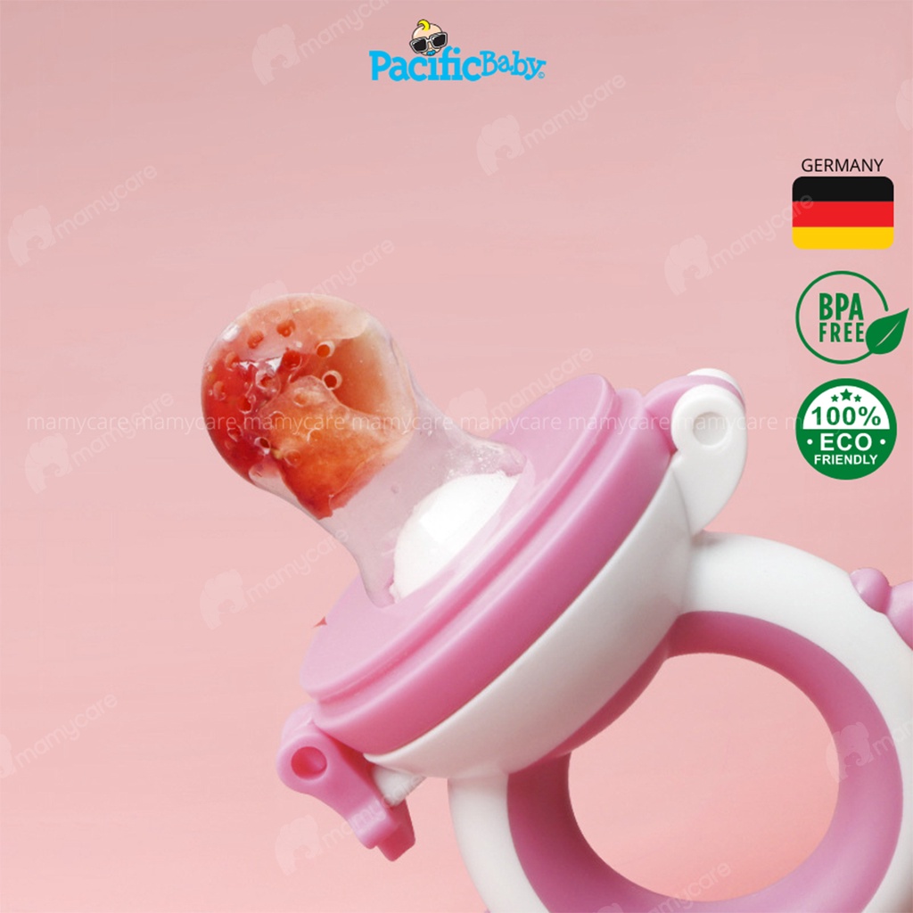 Túi nhai ăn dặm silicon Pacific Baby Germany, túi nhai hoa quả chống hóc an toàn tiện lợi cho bé - MAMYCARE