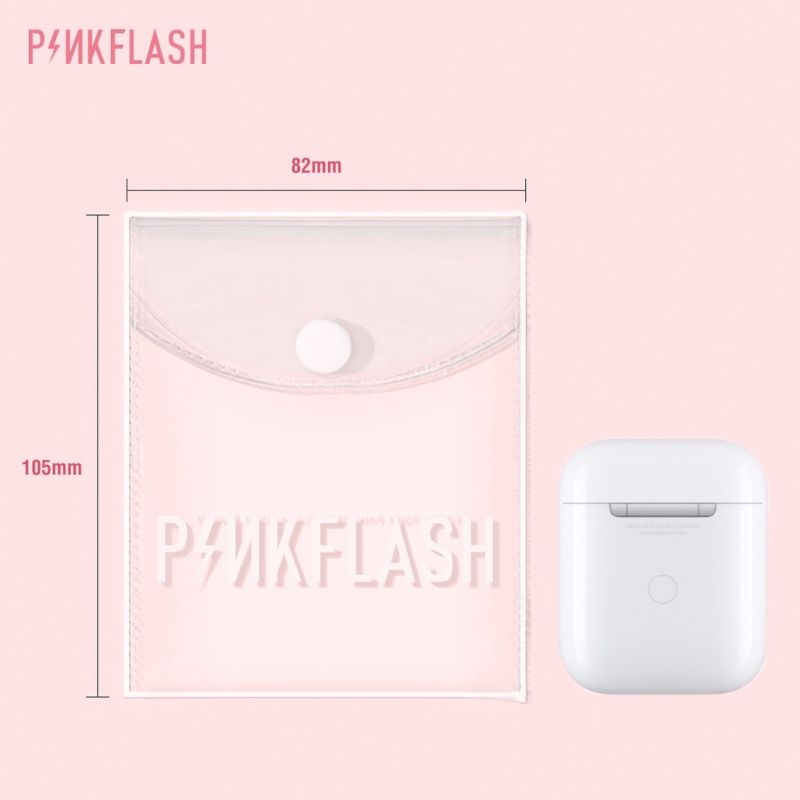 Túi đựng đồ trang điểm PINKFLASH chất liệu nhựa PVC trong suốt 10g
