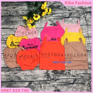 Bộ 2 dây quần chíp bé gái cực cute chất coton giấy siêu mát cho bé