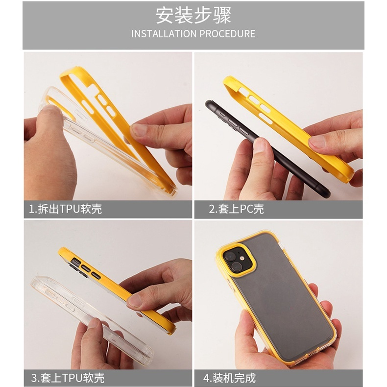 Ốp Điện Thoại Silicon Chống Rơi 3 Trong 1 Cho iPhone 13 12 11 14 Pro max X / XS XR XSMAX 8 7 6 6s PLUS SE20
