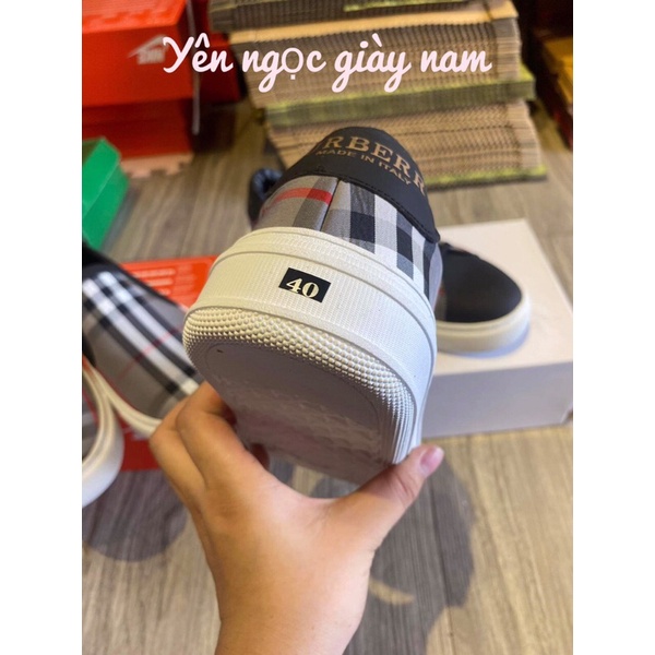 Giày thể thao nam buộc dây , Giày lười slipon burberry , hàng quảng châu kèm hộp
