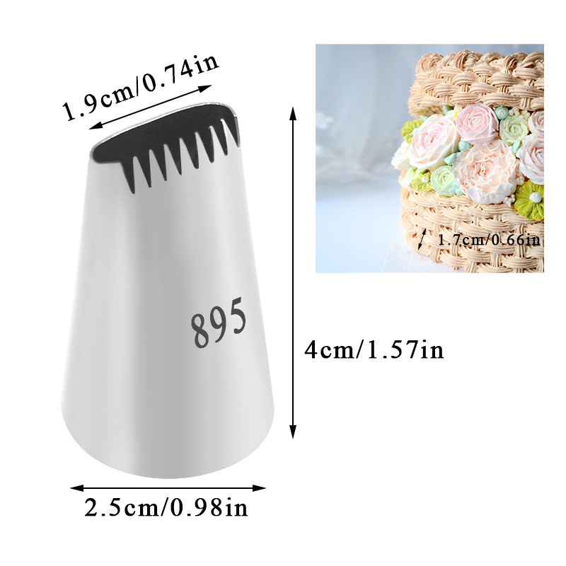 1 Đầu Bắt Bông Kem Trang Trí Bánh Bằng Thép Không Gỉ