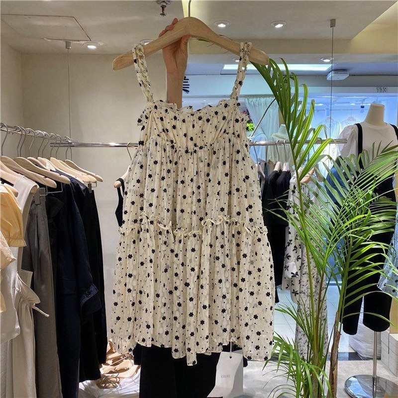 Đầm Dáng Chữ A Hai Dây Phong Cách Phương Tây Thời Trang Mùa Hè Giảm Giá Dành Cho Nữ