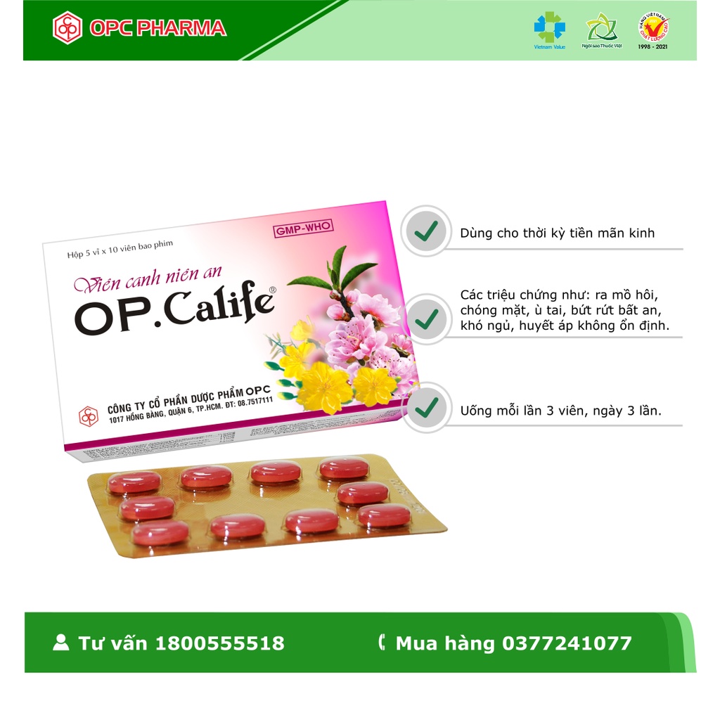 Viên canh niên an OP.CALIFE OPC  - Hàng chính hãng OPC