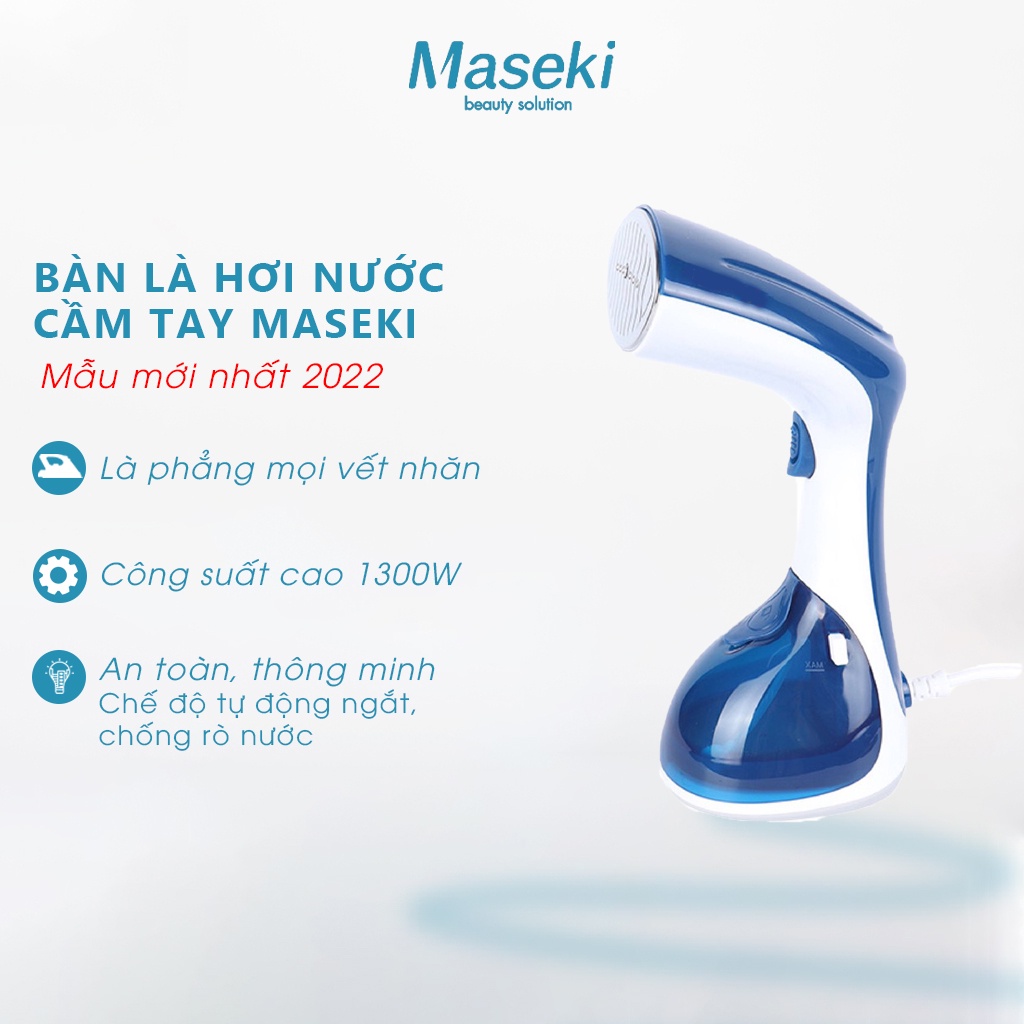 Bàn Là Hơi Nước Cầm Tay, Bàn Ủi Hơi Nước Cầm Tay Công suất 1300W MASEKI Dùng Siêu Tiện Lợi