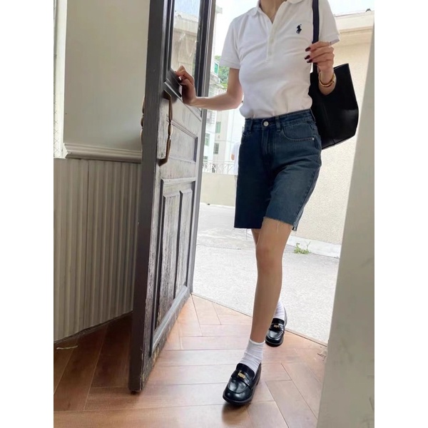 Giày loafer nữ hai màu vintage