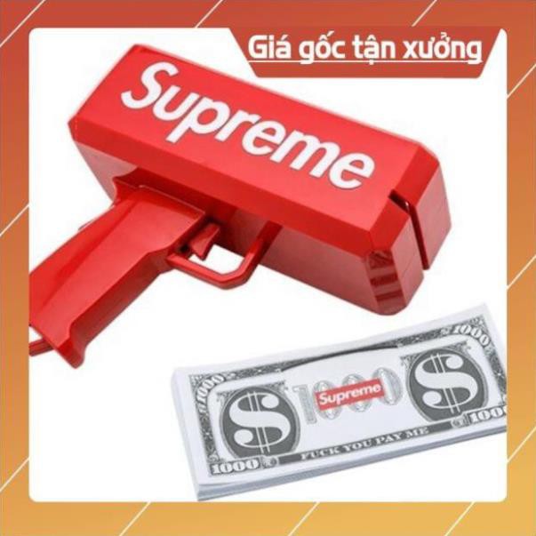 [Thanh lý xả kho] Súng bắn tiền supreme cực đẹp (tặng xấp 100 tờ tiền)