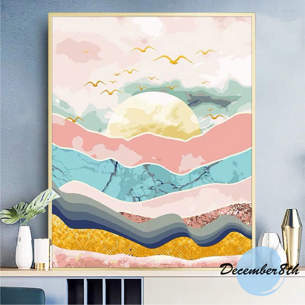 Tranh Sơn Dầu Số Hóa Tự Tô December8th Bình Minh Sớm Mai DC