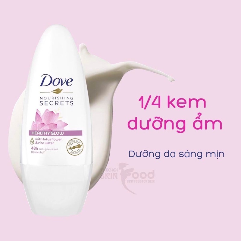 [DOVE] Lăn Khử Mùi Dove Healthy Glow dưỡng da trắng mịn 40ml