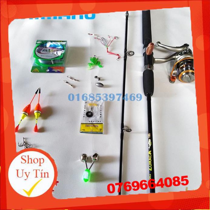 Bộ cần câu shimano 2 khúc 2m7 ,máy yumoshi lc 7000 kèm trọn bộ phụ kiện  -Đ𝗢̂̀ 𝗖𝗔̂𝗨 𝟳𝟭𝟲