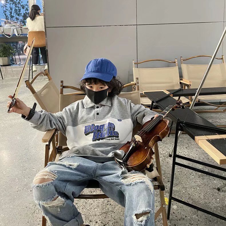 Quần jean BXPB dài thiết kế rách gối thời trang mùa hè cá tính dành cho bé trai 3-15 tuổi